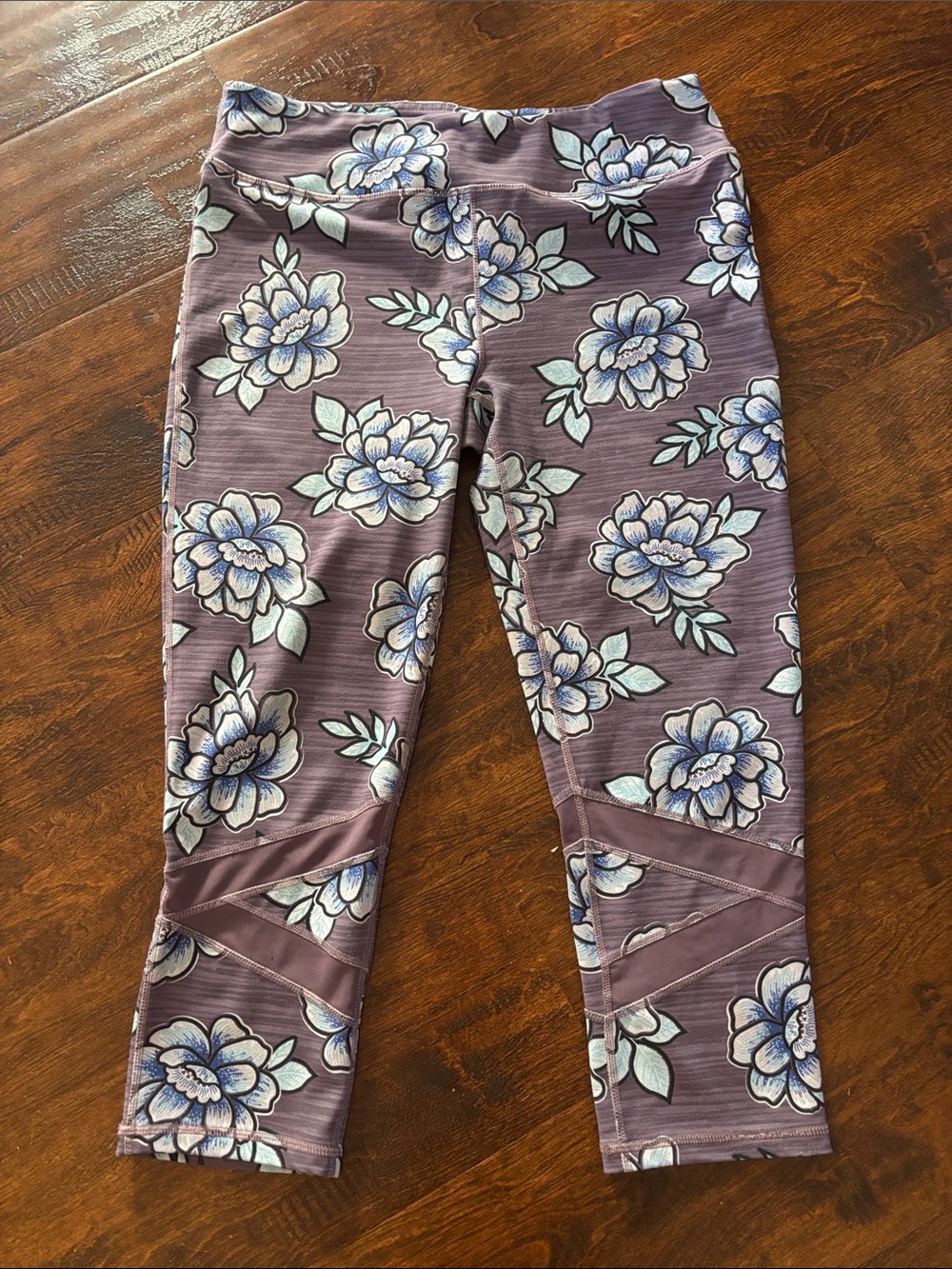 3/$20 Floral Capri Leggings - Purple